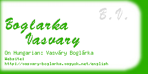 boglarka vasvary business card